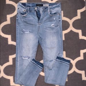 Slightly ripped jeans